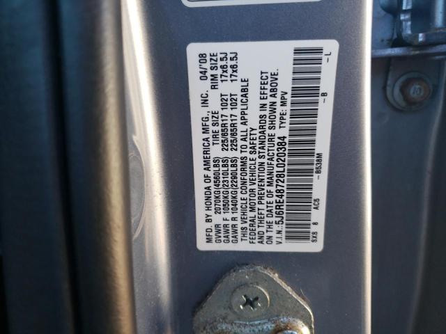 Photo 12 VIN: 5J6RE48728L020384 - HONDA CRV 