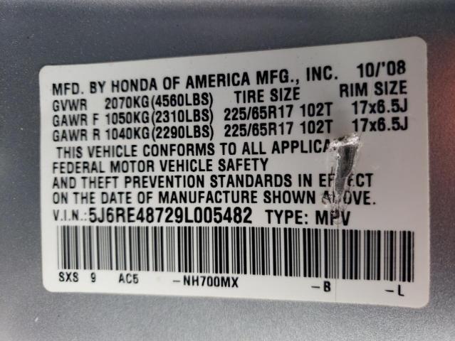 Photo 12 VIN: 5J6RE48729L005482 - HONDA CRV 