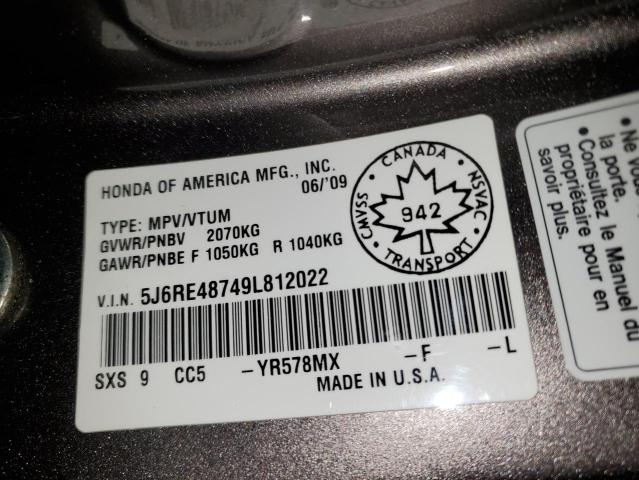 Photo 12 VIN: 5J6RE48749L812022 - HONDA CRV 