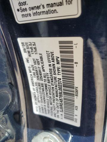 Photo 12 VIN: 5J6RE48769L002374 - HONDA CRV 