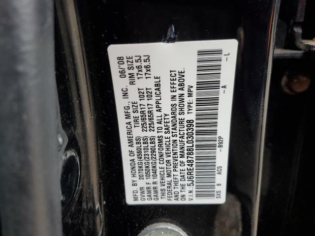 Photo 12 VIN: 5J6RE48788L030398 - HONDA CRV 