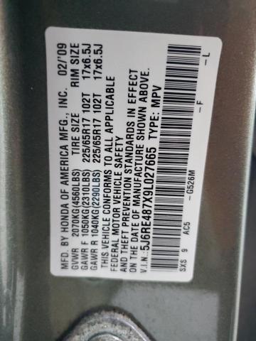 Photo 12 VIN: 5J6RE487X9L027665 - HONDA CRV 