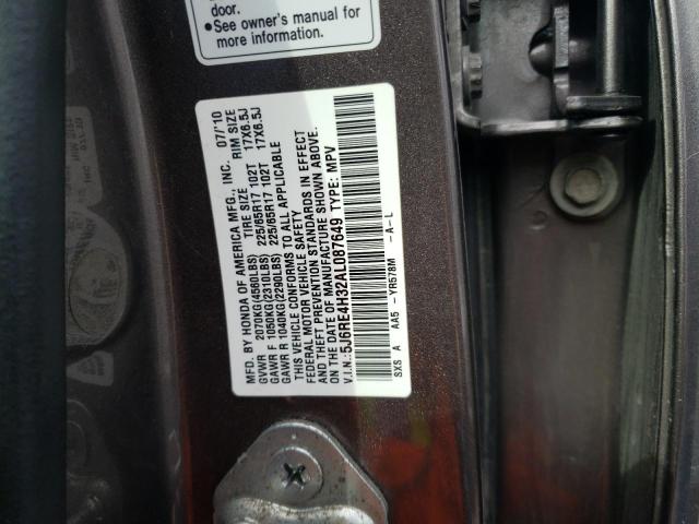 Photo 11 VIN: 5J6RE4H32AL087649 - HONDA CR-V LX 