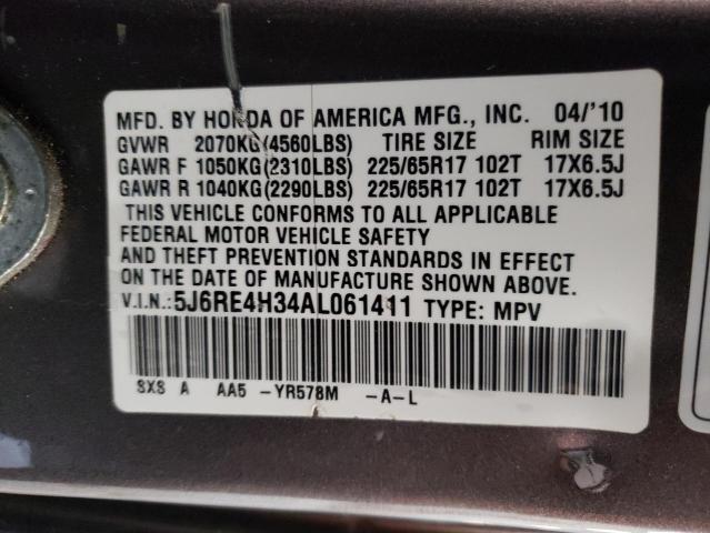 Photo 13 VIN: 5J6RE4H34AL061411 - HONDA CR-V LX 