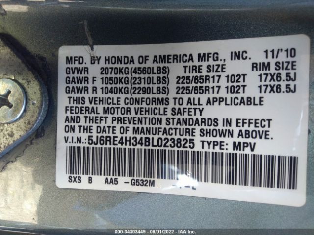 Photo 8 VIN: 5J6RE4H34BL023825 - HONDA CR-V 