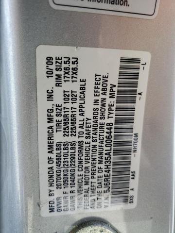 Photo 11 VIN: 5J6RE4H35AL006448 - HONDA CR-V LX 