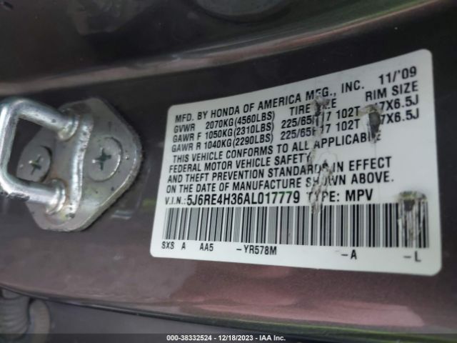 Photo 8 VIN: 5J6RE4H36AL017779 - HONDA CR-V 