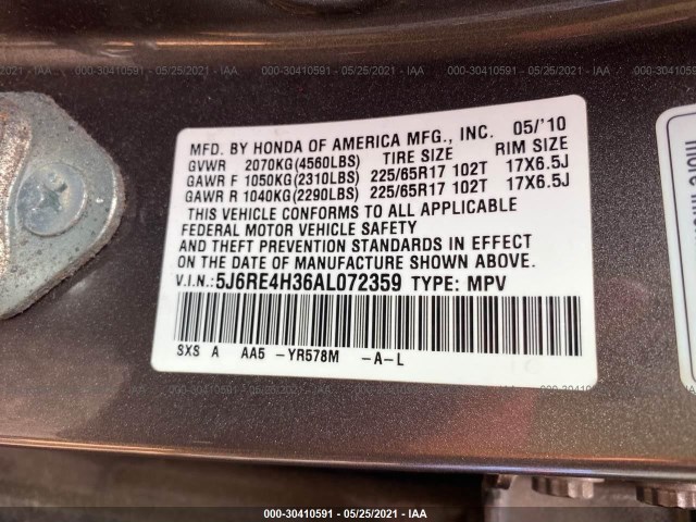 Photo 8 VIN: 5J6RE4H36AL072359 - HONDA CR-V 