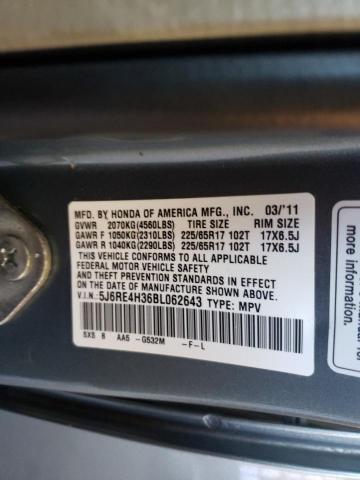 Photo 9 VIN: 5J6RE4H36BL062643 - HONDA CR-V LX 