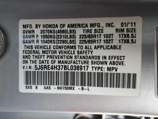 Photo 9 VIN: 5J6RE4H37BL038917 - HONDA CR-V LX 