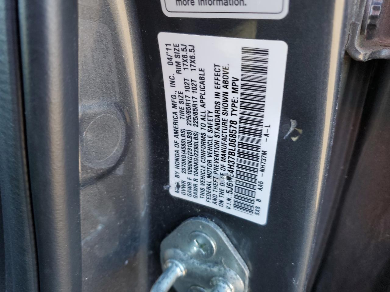 Photo 11 VIN: 5J6RE4H37BL068578 - HONDA CR-V 