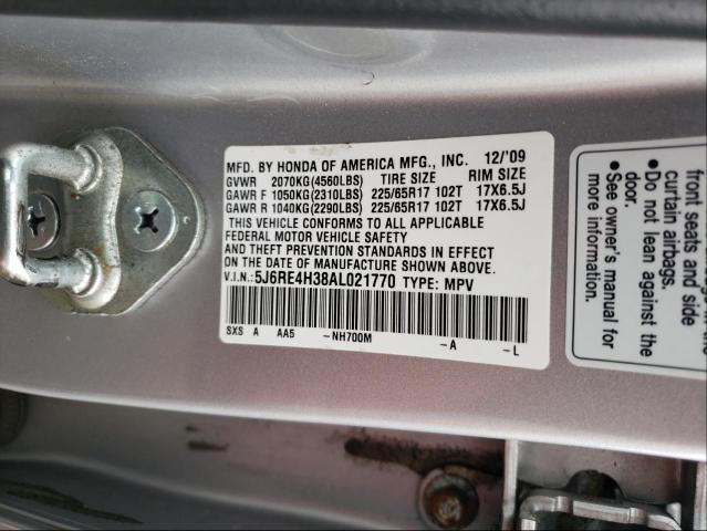 Photo 9 VIN: 5J6RE4H38AL021770 - HONDA CR-V LX 