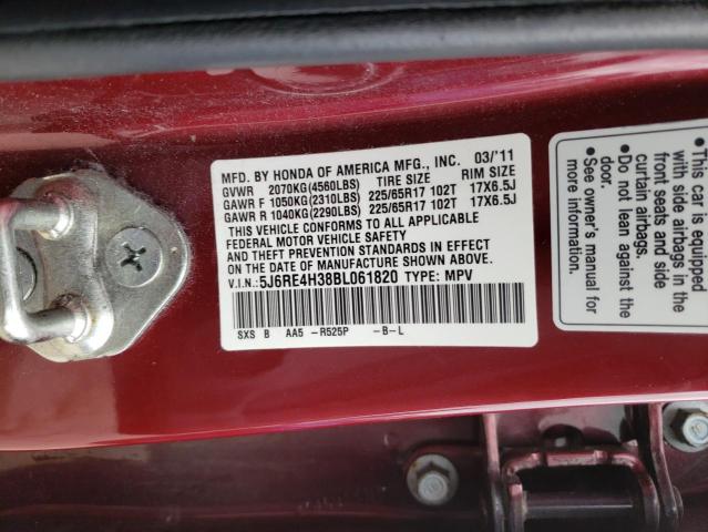 Photo 9 VIN: 5J6RE4H38BL061820 - HONDA CR-V LX 