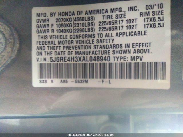 Photo 8 VIN: 5J6RE4H3XAL048940 - HONDA CR-V 