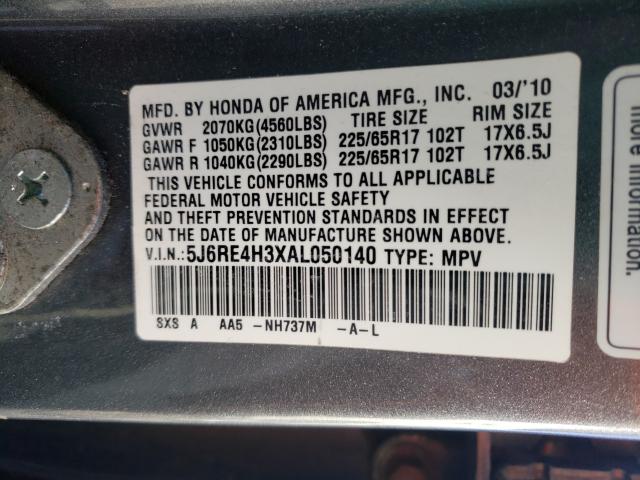 Photo 9 VIN: 5J6RE4H3XAL050140 - HONDA CR-V LX 