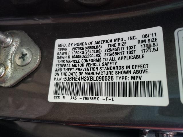 Photo 9 VIN: 5J6RE4H3XBL090526 - HONDA CR-V 