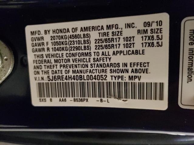 Photo 12 VIN: 5J6RE4H40BL004052 - HONDA CRV 