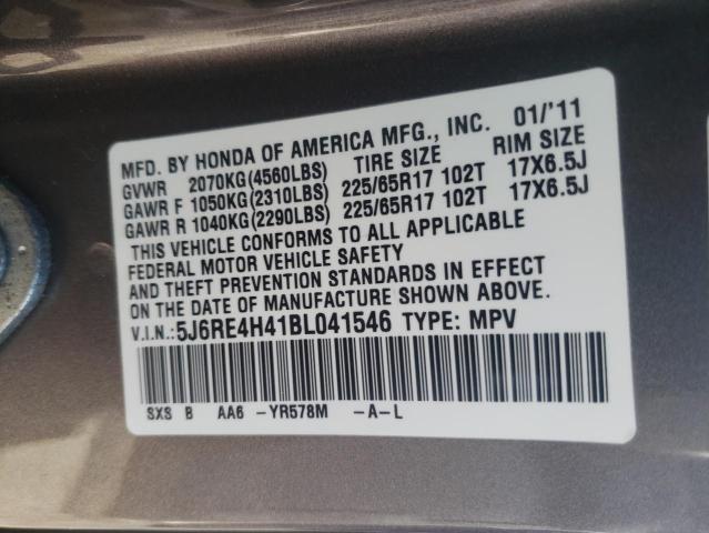 Photo 9 VIN: 5J6RE4H41BL041546 - HONDA CR-V SE 