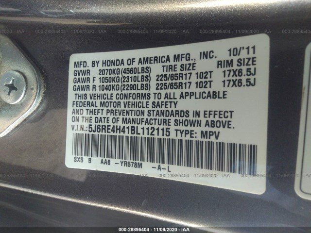 Photo 8 VIN: 5J6RE4H41BL112115 - HONDA CR-V 