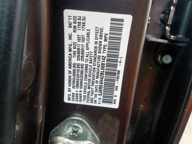 Photo 9 VIN: 5J6RE4H42BL068142 - HONDA CR-V SE 