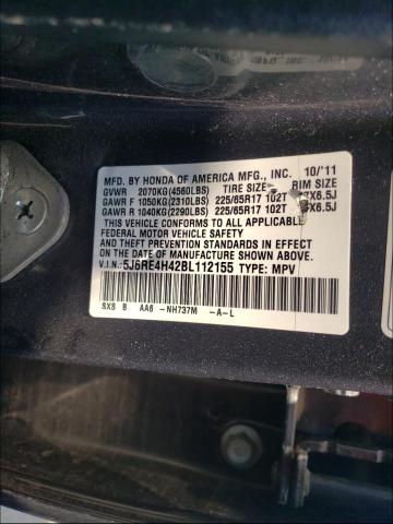 Photo 9 VIN: 5J6RE4H42BL112155 - HONDA CR-V SE 