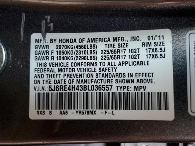 Photo 13 VIN: 5J6RE4H43BL036557 - HONDA CR-V SE 