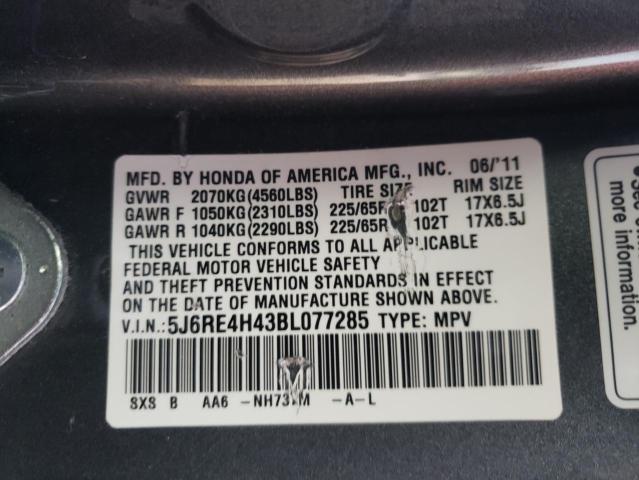 Photo 9 VIN: 5J6RE4H43BL077285 - HONDA CR-V SE 