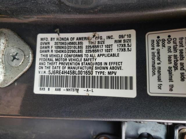 Photo 9 VIN: 5J6RE4H45BL001650 - HONDA CR-V SE 