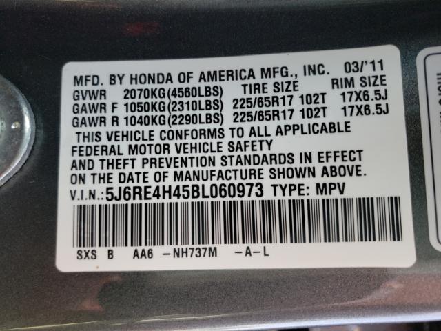 Photo 9 VIN: 5J6RE4H45BL060973 - HONDA CR-V SE 