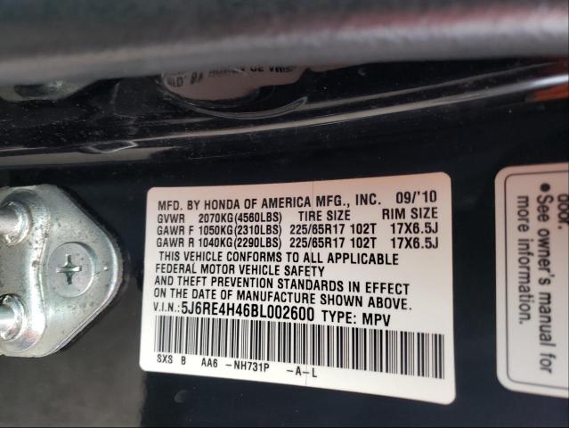 Photo 9 VIN: 5J6RE4H46BL002600 - HONDA CR-V SE 