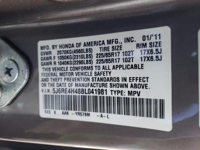 Photo 9 VIN: 5J6RE4H48BL041981 - HONDA CR-V SE 