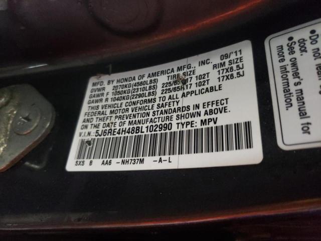 Photo 9 VIN: 5J6RE4H48BL102990 - HONDA CR-V SE 