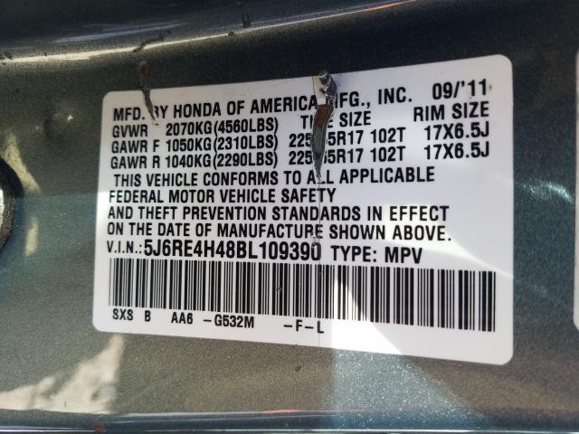 Photo 9 VIN: 5J6RE4H48BL109390 - HONDA CR-V SE 