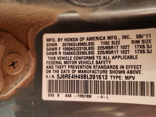 Photo 9 VIN: 5J6RE4H49BL091613 - HONDA CR-V SE 