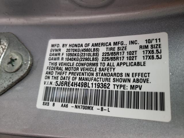 Photo 9 VIN: 5J6RE4H49BL119362 - HONDA CR-V SE 