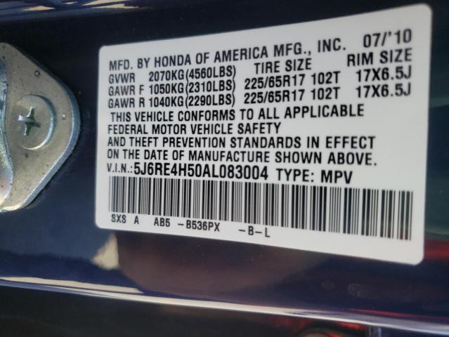 Photo 9 VIN: 5J6RE4H50AL083004 - HONDA CR-V EX 