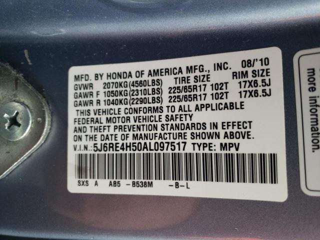 Photo 13 VIN: 5J6RE4H50AL097517 - HONDA CR-V EX 