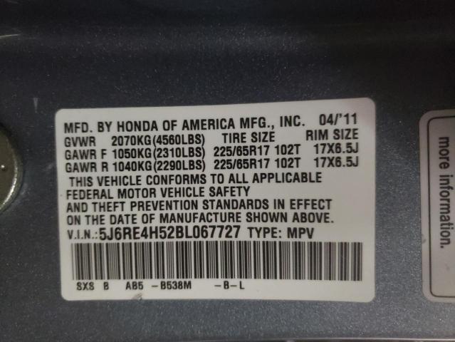 Photo 9 VIN: 5J6RE4H52BL067727 - HONDA CR-V EX 