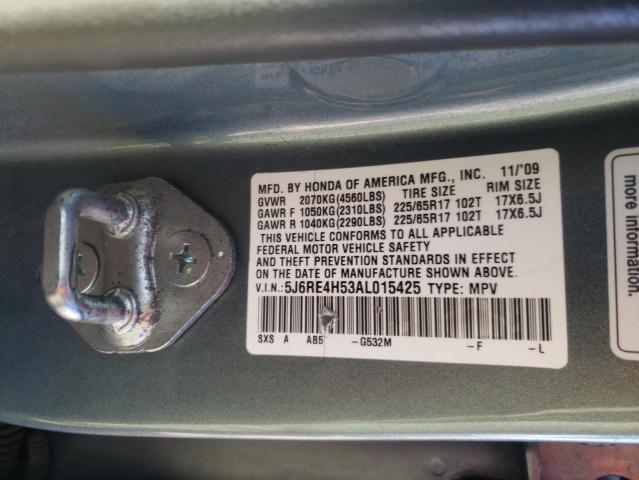 Photo 9 VIN: 5J6RE4H53AL015425 - HONDA CR-V EX 