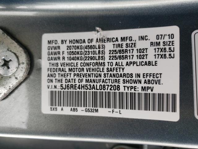 Photo 9 VIN: 5J6RE4H53AL087208 - HONDA CR-V EX 