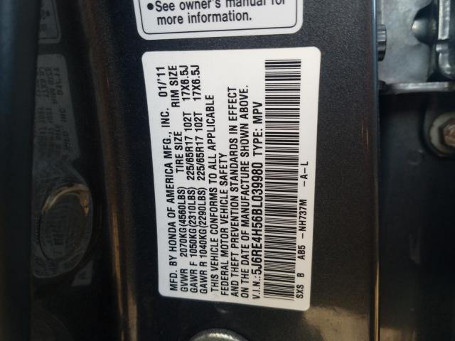 Photo 9 VIN: 5J6RE4H56BL039980 - HONDA CR-V EX 