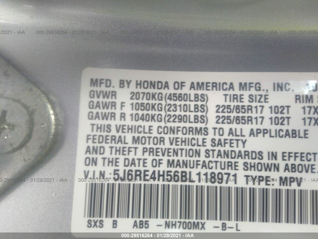 Photo 8 VIN: 5J6RE4H56BL118971 - HONDA CR-V 