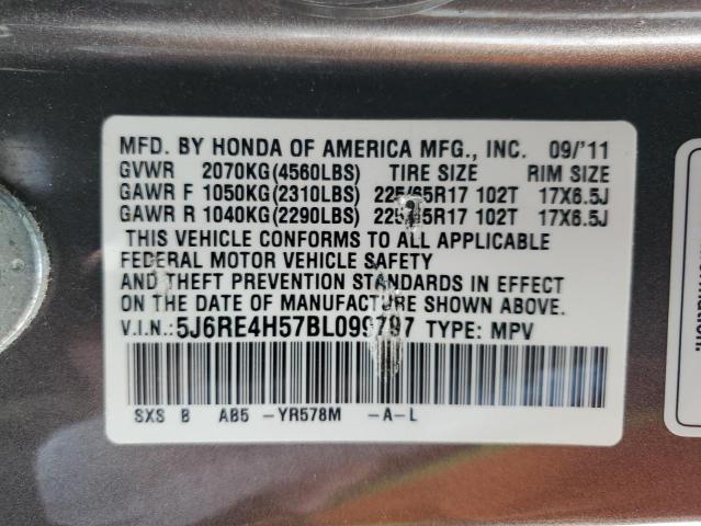 Photo 11 VIN: 5J6RE4H57BL099797 - HONDA CR-V EX 