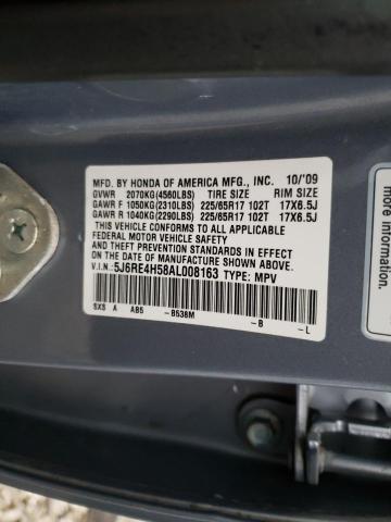 Photo 9 VIN: 5J6RE4H58AL008163 - HONDA CR-V EX 