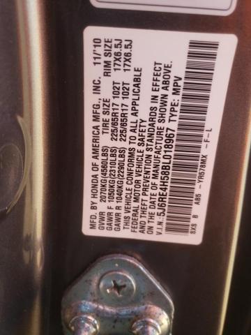 Photo 9 VIN: 5J6RE4H58BL018967 - HONDA CR-V EX 