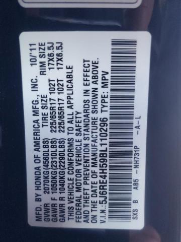 Photo 12 VIN: 5J6RE4H59BL110296 - HONDA CR-V EX 