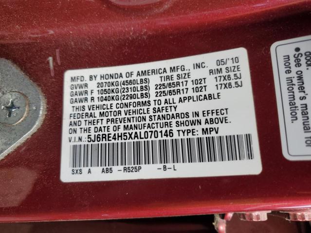 Photo 11 VIN: 5J6RE4H5XAL070146 - HONDA CR-V EX 