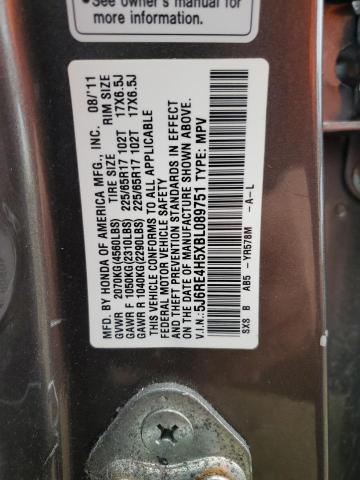 Photo 12 VIN: 5J6RE4H5XBL089751 - HONDA CR-V EX 