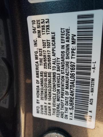 Photo 13 VIN: 5J6RE4H70AL061697 - HONDA CR-V EXL 