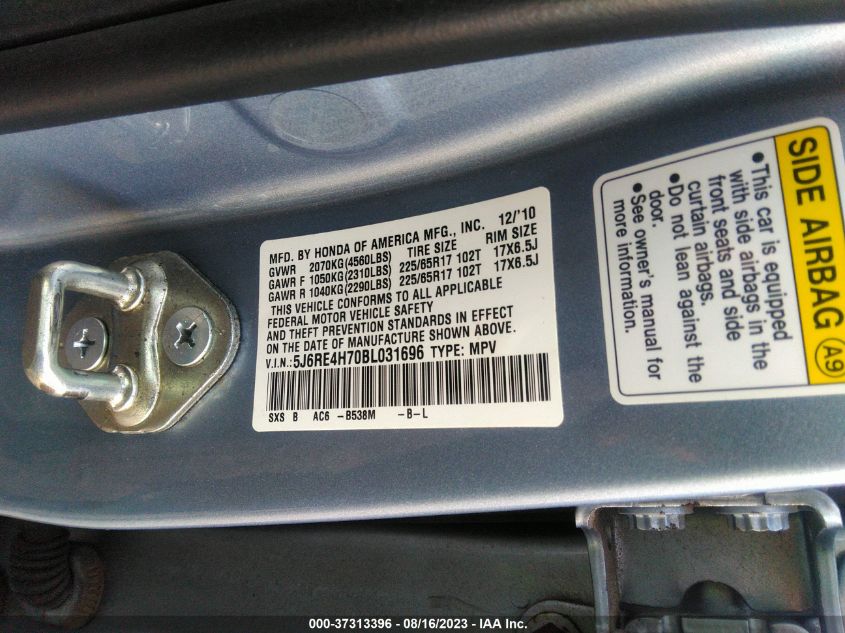 Photo 8 VIN: 5J6RE4H70BL031696 - HONDA CR-V 